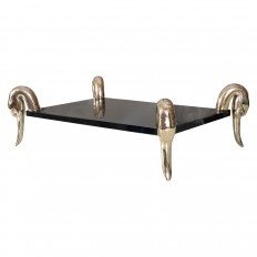 Raised black lucite tray 